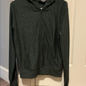 Dark Green Zip-Up Hoodie